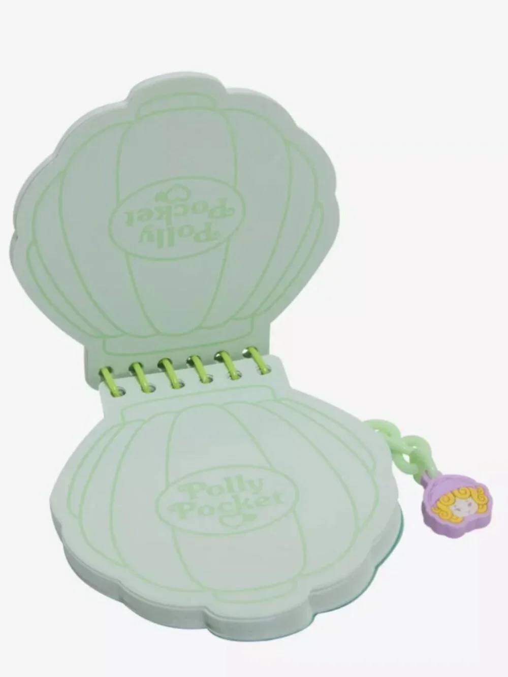 Polly Pocket Clamshell Figural Notepad with Charm Journal Notebook Vintage Style
